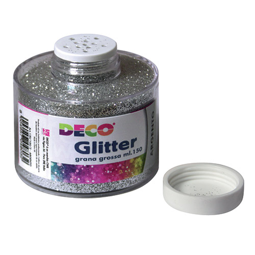 BRILLANTINI GLITTER GRANA GROSSA - BARATTOLO ML.150 - ORO