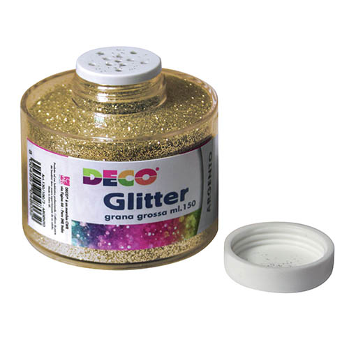 BRILLANTINI GLITTER GRANA GROSSA - BARATTOLO ML.150 - ARGENTO