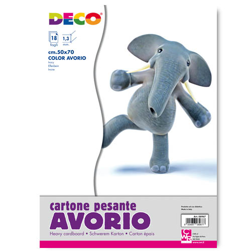 CARTONE PESANTE AVORIO/AVORIO SPESS. 1,3 - CM.50X70 - CONF.10 FG.