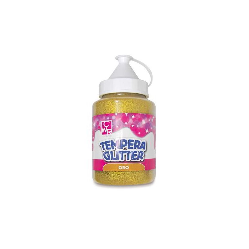 TEMPERA ALL'ACQUA GLITTER FLACONE 250 ML. - ORO