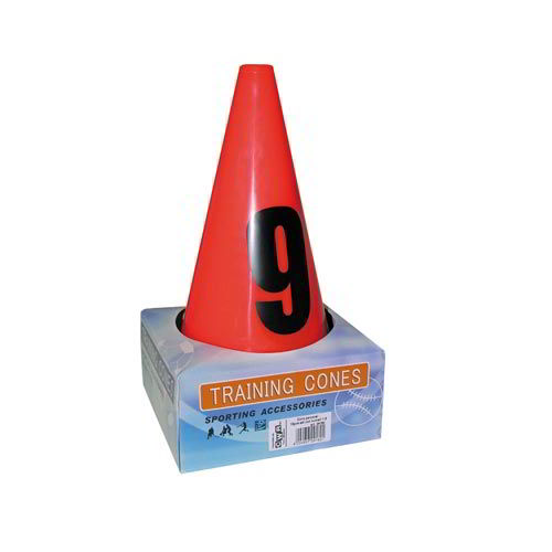 CONO PER CORSI  SET 10 PZ. C/NUMERI DA 1-9