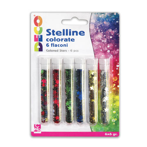 STELLINE - BLISTER 6 FLACONI ML.12 - COL. ASS.