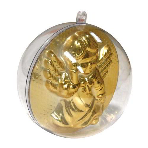 SFERA DIAM. CM.8 CON ANGELO METALLIZZATO