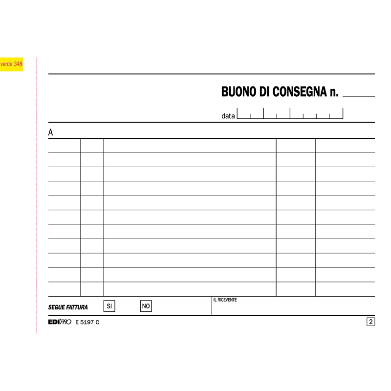 BLOCCO CONSEGNA EDIPRO E 5197 C