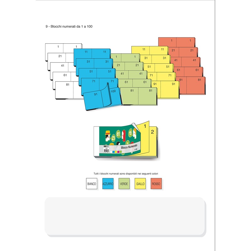 BLOCCO NUMERATO 1/100 - COL.ASS. 13 x 6 cm E 5406
