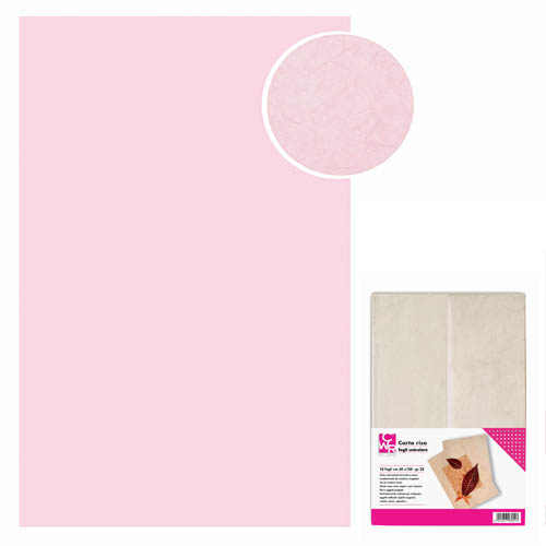 FOGLIO CARTA RISO GR.25 CM.70X100 - ROSA BABY - CONF.10 FG.