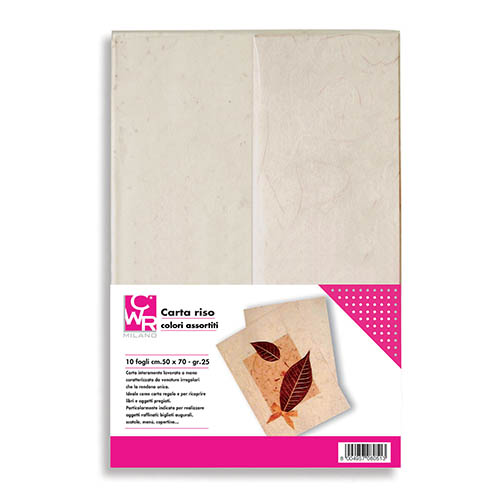 CARTA RISO GR.25 BUSTA FG.10 CM.50X70 - COL. ASS.