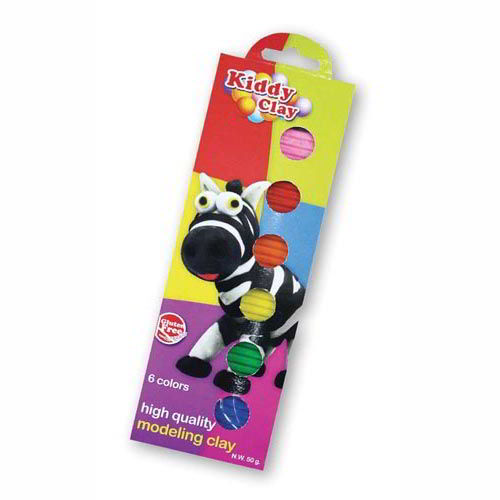 KIDDY CLAY - PLASTILINA GR.50 - 6 COLORI - BLISTER