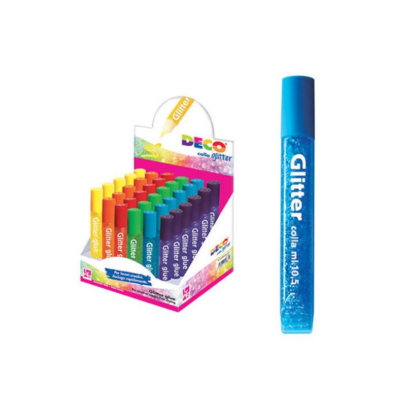 COLLA GLITTER ML.10,5 - DISPLAY 30 PZ. - COLORI GE