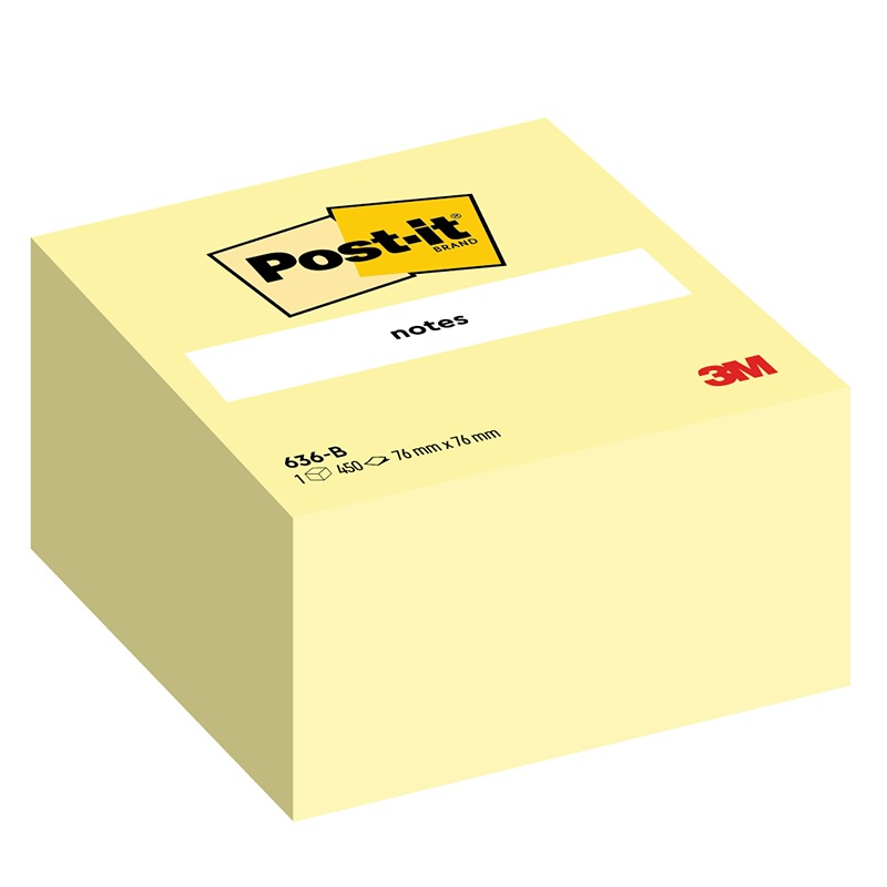 POST IT 636-B 76X76 CUBO GIALLO 450FG