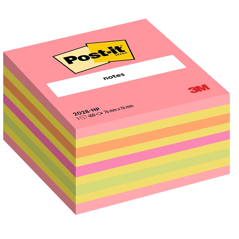 POST IT 2028-NP 76X76 CUBO ROSA NEON 450FG