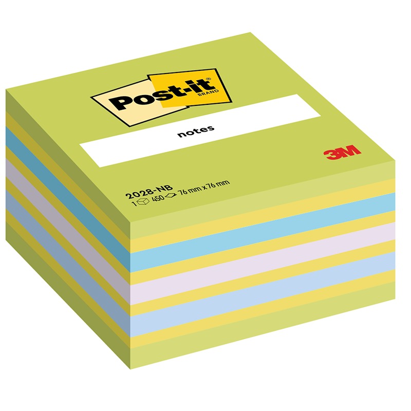 POST IT 2028-NB 76X76 CUBO BLU/VERDE NEON 450FG