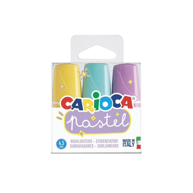 EVIDENZIATORE PASTEL MINI MEMOLIGHT CARIOCA /3PZ.