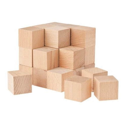 CUBETTI IN LEGNO CM.2 - BUSTA 50 PZ.