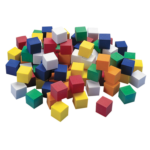 CUBETTI IN PLASTICA CM.1 - BARATTOLO 350 PZ.