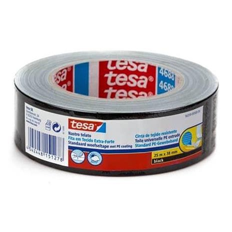 NASTRO TELATO MT.25X38MM. NERO TESA