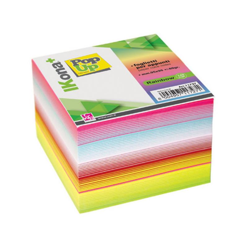 POP-UP - CUBO CARTA FG.700 - MM.95X95 - RAINBOW