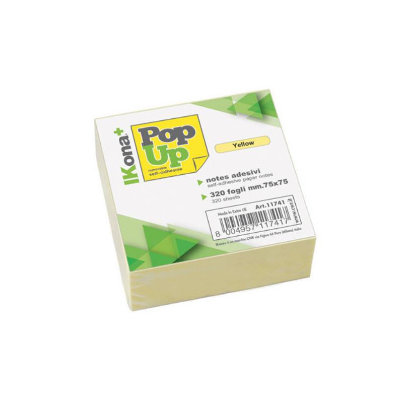 POP-UP NOTES - CUBO FG.320 GIALLI - MM.75X75
