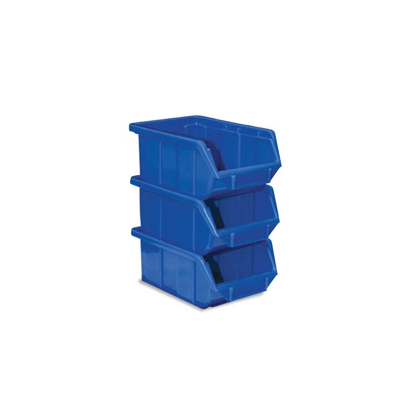 CONTENITORE ARCHIVIO CON PORTA ETICH CM.16X25X12,9 - SET 3 PZ. - BLU