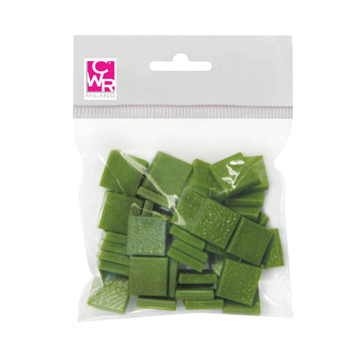 MOSAICO ARTISTICO MM.15X15 - BUSTA 50 PZ. - VERDE SALVIA