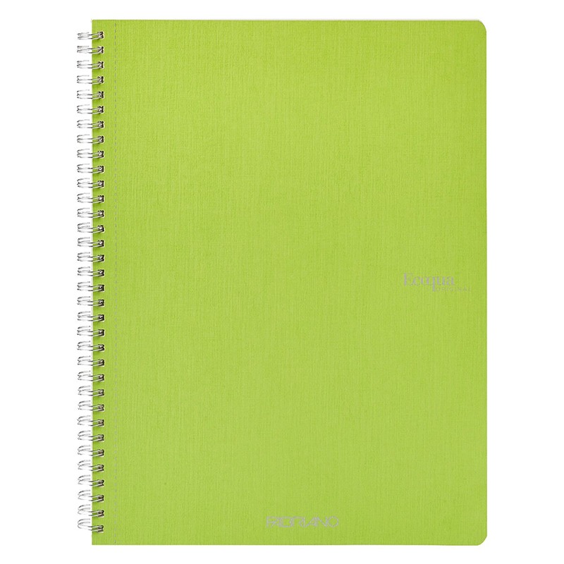 QUADERNO C/SPIRALE A4 ECOQUA QUADRETT. 0.5MM LIME