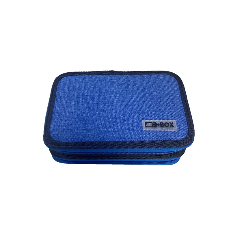 ASTUCCIO 3 ZIP PIENO BOX BLU