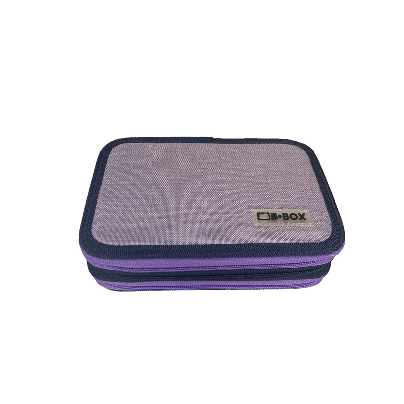 ASTUCCIO 3 ZIP PIENO BOX VIOLA