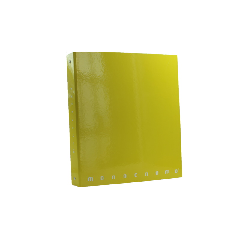 CARTELLA 4 ANELLI 26X32 Ø 30 MONOCROMO GIALLO