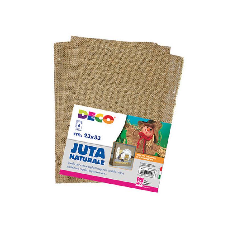 JUTA NATURALE PEZZA CM.23X33 - BUSTA 6 PZ.