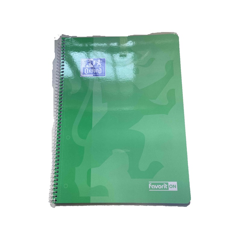 QUADERNO SPIRALE OXFORD FAVORIT PASTEL 90GR 120PG 5MM VERDE