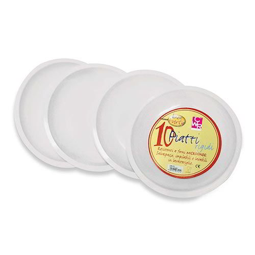 PIATTO TONDO PLASTICA CONF. 10 PZ. - BIANCO