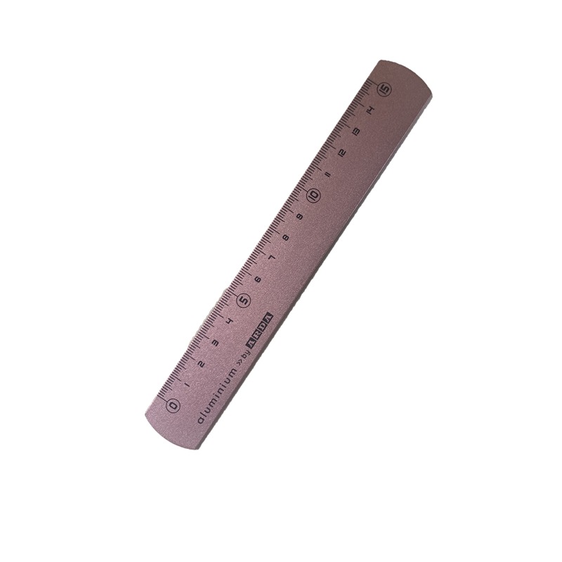 RIGHELLO METALLO COLORATO CM.15 ROSA