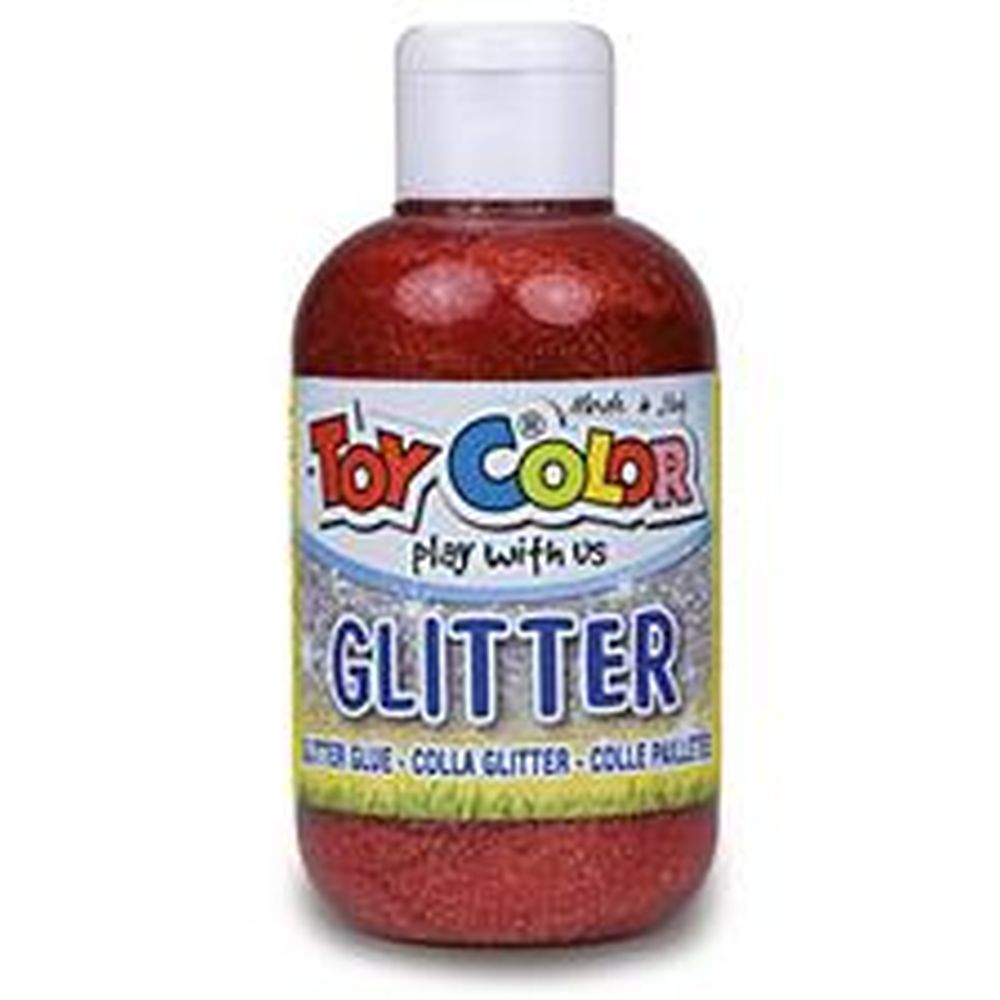 TEMPERA GLITTER ML. 250 ROSSO