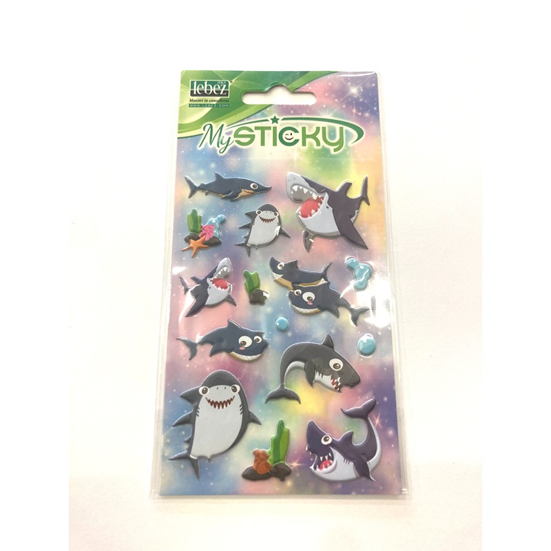 STICKER TAC TRIDIMENSIONALI SQUALI