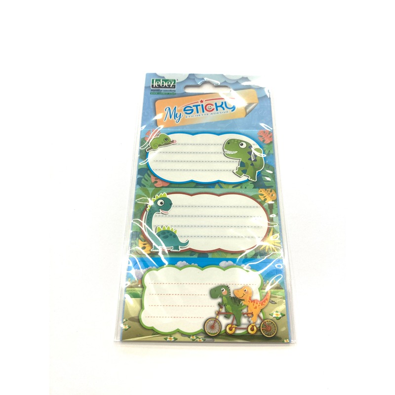 ETICHETTE ADESIVE PER QUADERNI -DINOSAURI