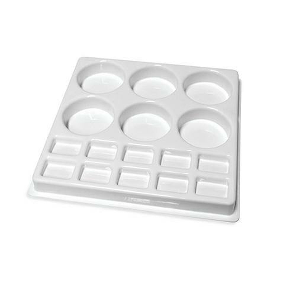 TAVOLOZZA PER ACQUERELLI JUMBO 16 SCOMPARTI CM. 21X21