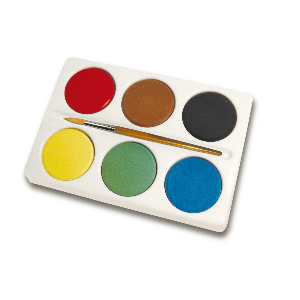 ACQUARELLI JUMBO TAVOLOZZA + 6 COLORI + PENNELLO MM.57X19
