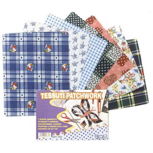 TESSUTI PATCHWORK CM. 25X20 - CONF.7 PZ. ASSORTITI