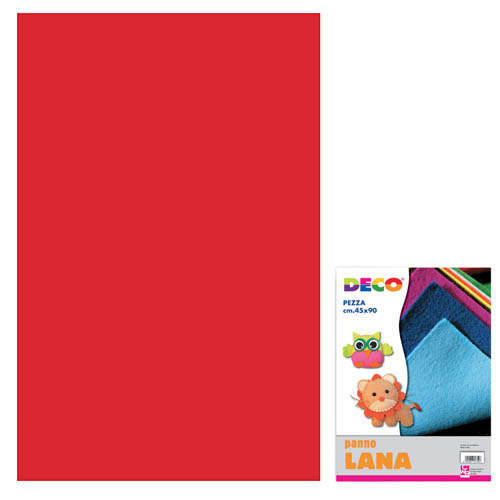 PANNO LANA - PEZZA CM. 45x90 - ROSSO