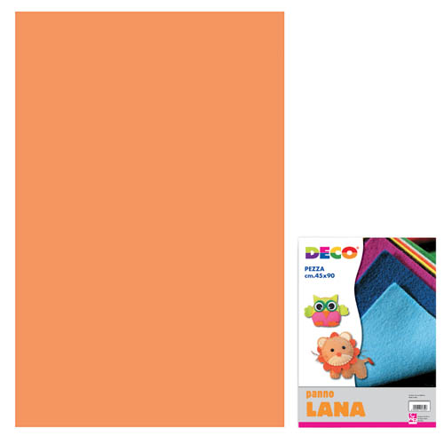 PANNO LANA - PEZZA CM. 45x90 - ARANCIO