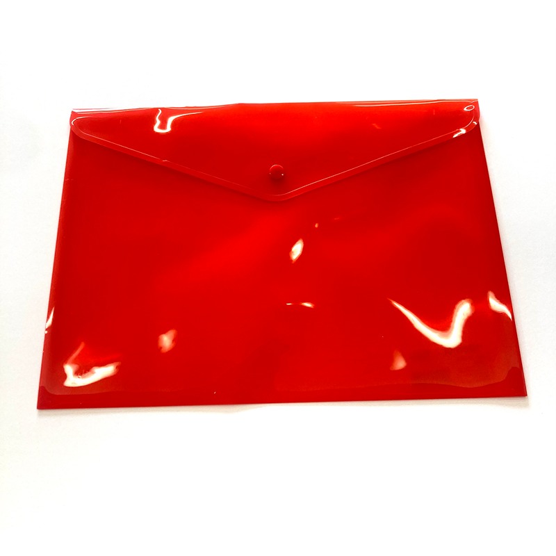 BUSTA PORTADOCUMENTI CON BOTTONE A4 ROSSO