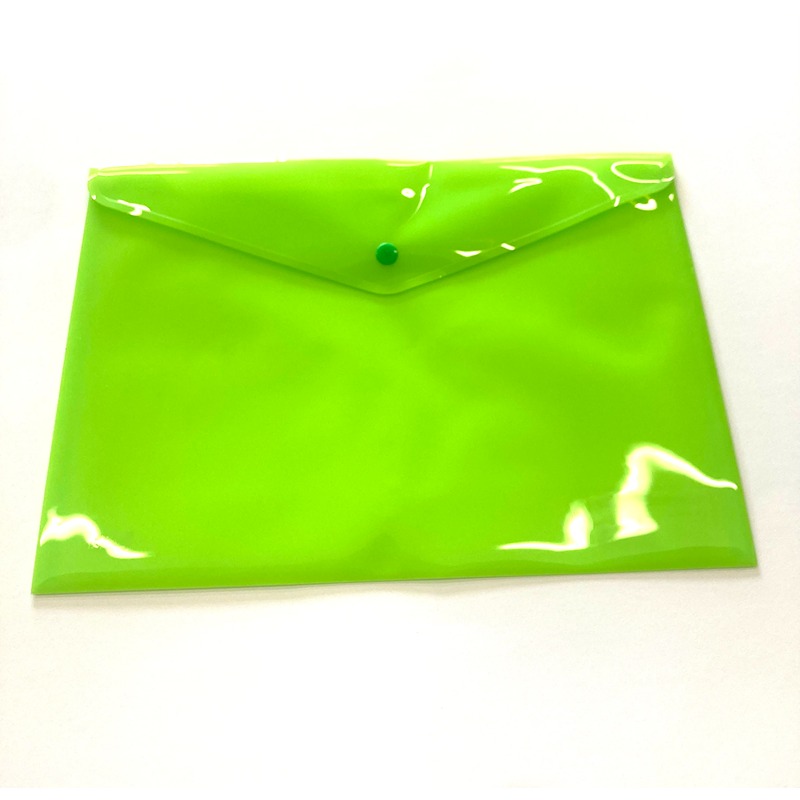 BUSTA PORTADOCUMENTI CON BOTTONE A4 VERDE CHIARO