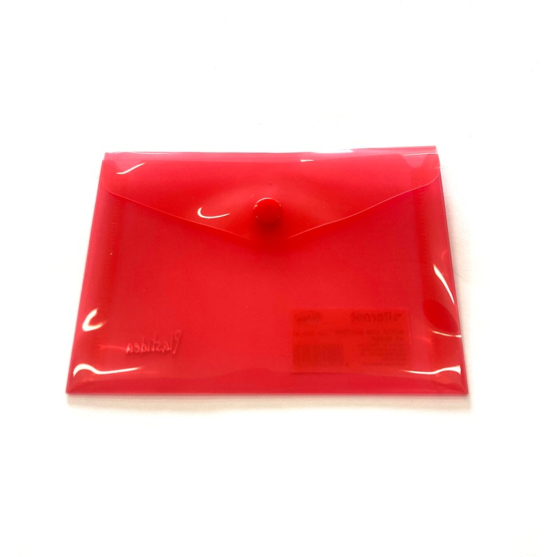BUSTA PORTADOCUMENTI CON BOTTONE A7  ROSSO