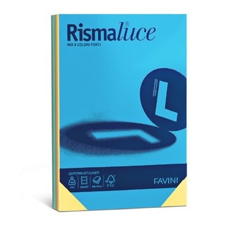 RISMALUCE A4 GR. 200 FG. 125 8 COL. FORTI
