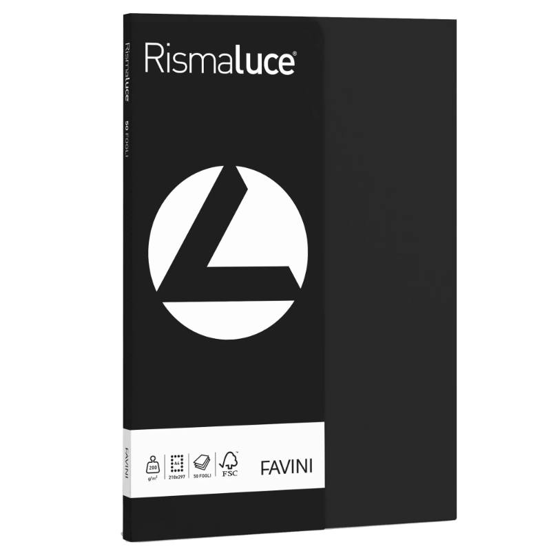 RISMALUCE NERO A4 FG.50 GR.200