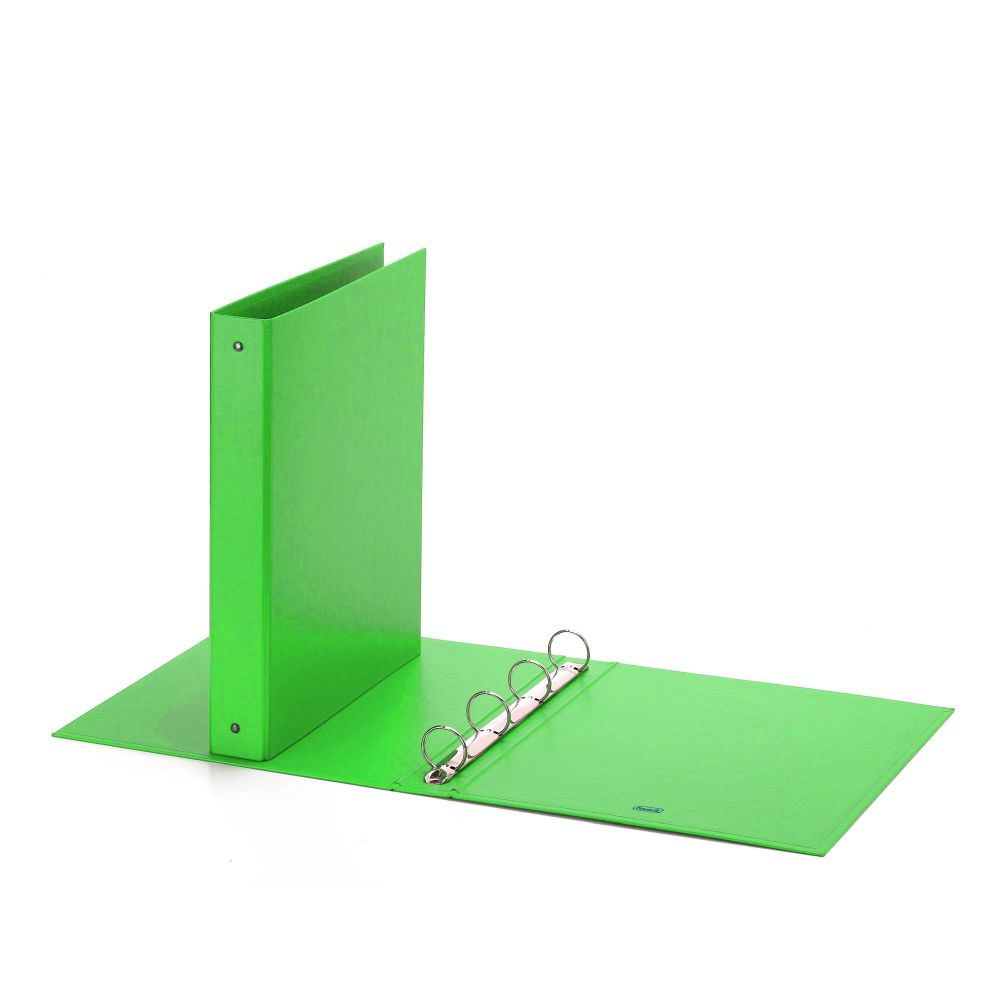 CARTELLA 4 ANELLI PVC 26X32 Ø 30 VERDE ACIDO