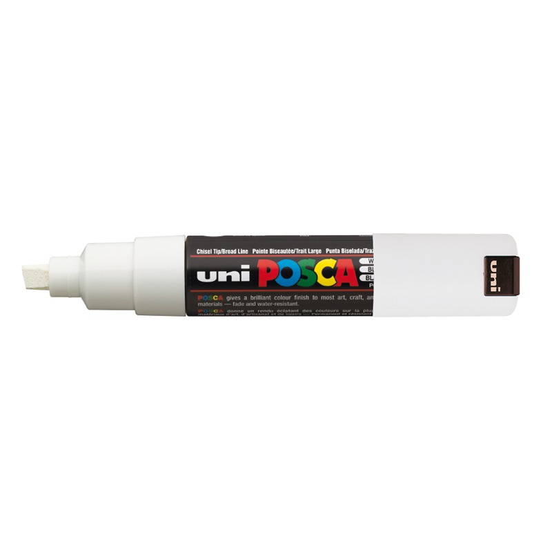 MARKER UNIPOSCA PC-8 PT.SCALPELLO BIANCO
