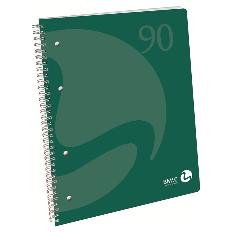 QUADERNO C/SPIRALI A4 1RIGO GR.90 COL.ASS