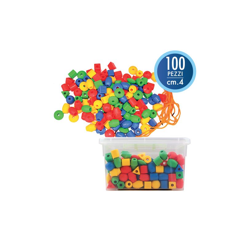 PERLE DA INFILARE GRANDI CM.4 - BAULETTO 100 PEZZI