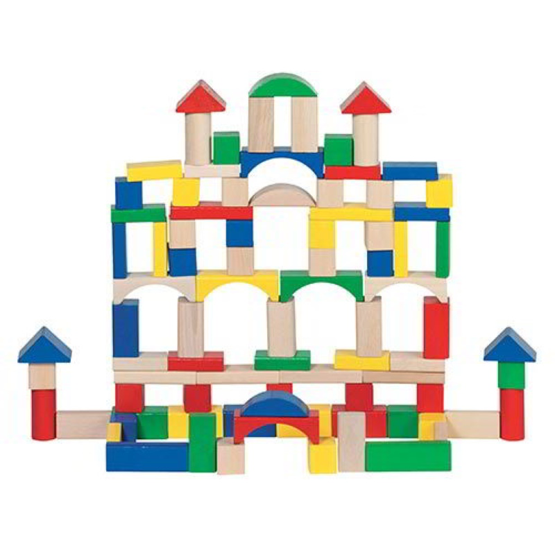 COSTRUZIONI IN LEGNO COLORI E FORME ASSORTITE PZ.100